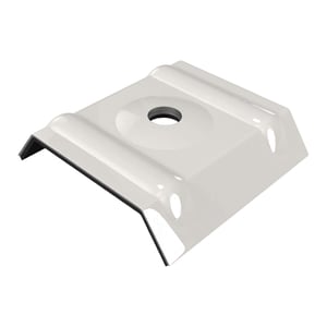 Kalot profiel 45/1000 van aluminium in Grijswit (RAL 9002) met centrale boring, hoofdweergave