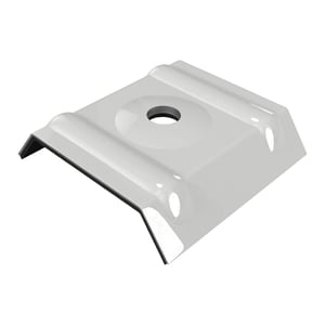 Kalot profiel 45/1000 van aluminium Zilver-Metallic RAL 9006, bovenaanzicht
