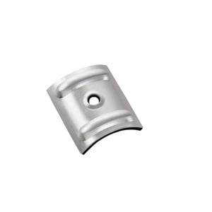 Kalot profiel 76/18 golf van blank aluminium met centrale boring en twee verhoogde golven