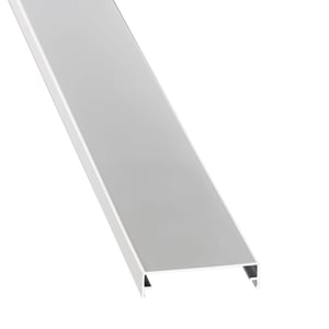 Klemdeksel van aluminium, zilverkleurig, voor A1-A3 profiel, hoofdaanzicht schuin van boven