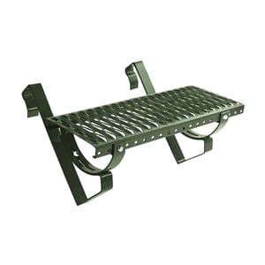 Looprooster set, verzinkt staal, Chroomoxydegroen (RAL 6020), met antislip oppervlak en bevestigingshaken