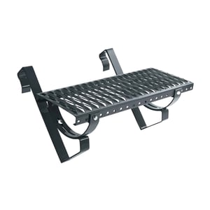 Looprooster set van verzinkt staal, antracietgrijs RAL 7016, met antislip oppervlak en beugels
