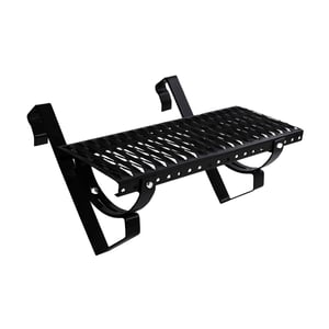 Looprooster set, gitzwart verzinkt staalplaat met antislip oppervlak en beugels, Polmetal