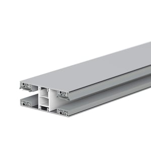Mendiger middenprofiel 10 mm Thermo/Classic van aluminium en kunststof, blank, in doorsnede