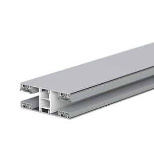 Mendiger middenprofiel 10 mm Thermo/Classic, blank aluminium en kunststof, schroefloze bovenzijde