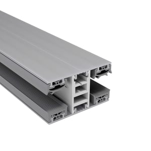 Mendiger middenprofiel 16 mm Thermo/Classic, blank, schuin van boven, met geribbelde onderzijde