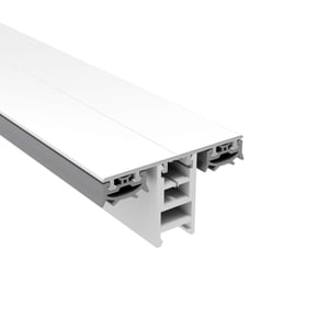 Mendiger middenprofiel 16 mm, wit, aluminium en kunststof, hoofdaanzicht