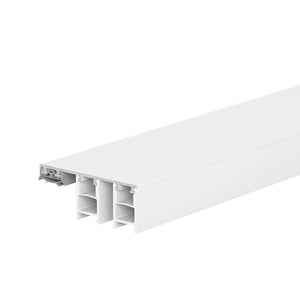 Mendiger randprofiel van aluminium en kunststof, wit, met holle kamerstructuur, hoofdweergave