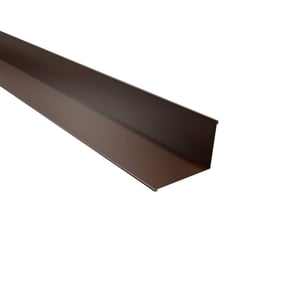 Wandafdekker Notenbruin RAL 8011, 0,75 mm staal, 25 µm polyestercoating, hoofdaanzicht