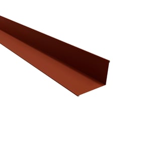 Wandaansluiting terracotta 0,50 mm staal met 35 µm matpolyester coating, hoofdaanzicht