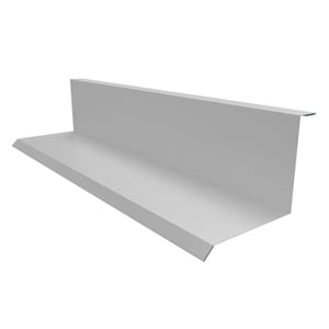 Wandaansluiting Type 1 van staal, 0,75 mm, Zilver-Metallic (RAL 9006), 50 µm PURLAK® coating