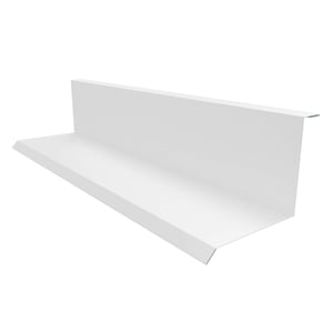 Wandafwerking type 1 van lichtgrijs staal, 0,75 mm dik, 90 graden hoek, hoofdweergave