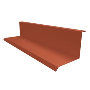 Wandaansluiting Type 1, koperbruin, 0,75 mm staal, hoofdaanzicht vrijstaand