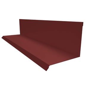 Wandaansluiting type 2 van aluminium 0,70 mm in Roodbruin, hoofdaanzicht