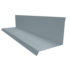 Muurafdekker type 2 van staal 0,75 mm, venstergrijs RAL 7040, 200 µm HPS Ultra coating