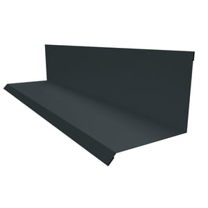 Muurafdekker type 2 van staal, 0,50 mm, antracietgrijs RAL 7016, PURMAT® gecoat, hoofdaanzicht