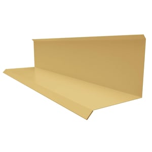 Wandaansluiting type 3 van staal 0,50 mm in Zandgeel (RAL 1002) met 25 µm polyestercoating