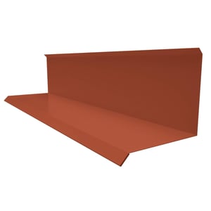 Wandafwerking type 3 van koperbruin staal, 0,75 mm dik, 90 graden hoek