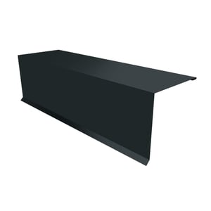 Lessenaarsdak nokafsluiting staal, antracietgrijs RAL 7016, 0,75 mm, 50 µm PURLAK-coating, hoofdaanzicht