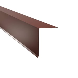Lessenaarsdak nokafsluiting van roodbruin staal, 0,63 mm, met 25 µm polyestercoating, hoofdweergave