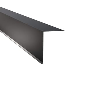Lessenaarsdak nokafsluiting aluminium 0,70 mm antracietgrijs RAL 7016, detail van de rand