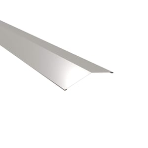 Nokstuk plat, Lichtgrijs RAL 7035, 0,50 mm staal, detail van de rand