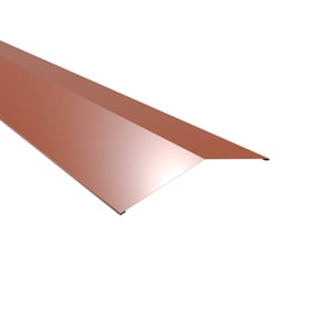 Nokvorst plat, Koperbruin RAL 8004, 0,75 mm staal, 25 µm polyester, hoofdaanzicht