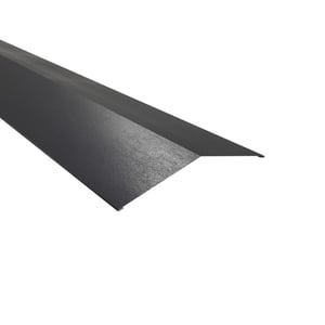 Nokstuk plat 150 graden, donkergrijs matpolyester gecoat, detailweergave van het oppervlak