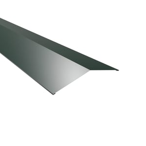 Nokvorst plat mosgroen, 0,50 mm staal, 150 graden hoek, Puramid gecoat, hoofdaanzicht