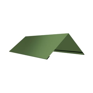 Nokvorst vlak resedagroen (RAL 6011) van 0,75 mm staal, 140 graden hoek