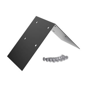 Nokprofielverbinder aluminium donkergrijs, haaks met zes boorgaten en schroeven