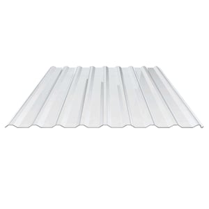 Polycarbonaat damwandplaat 20/1100 helder, bovenaanzicht van de profielstructuur