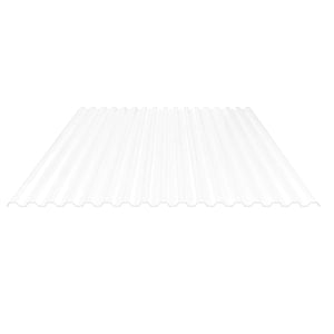 Polycarbonaat damwandplaat 76/18 in opaal wit, 0,90 mm dikte, vrijstaand