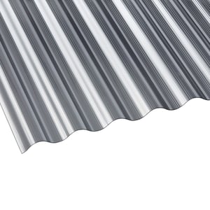 Polycarbonaat golfplaat 76/18, antraciet, 1,40 mm, hoofdaanzicht schuin van boven