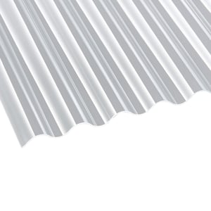 Polycarbonaat golfplaat 76/18, 2,50 mm, helder, schuin bovenaanzicht