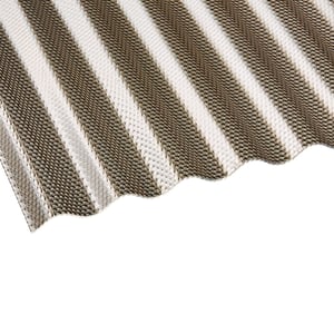 Polycarbonaat golfplaat 76/18, 2,60 mm, bronskleurig, detail van de golfstructuur
