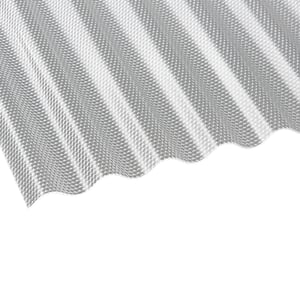 Polycarbonaat golfplaat 2,60 mm, helder, met honingraatstructuur, schuin van bovenaf