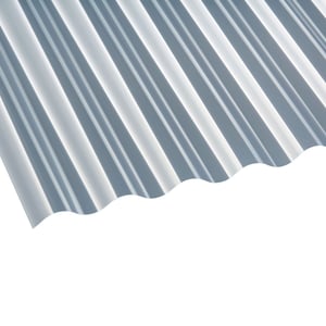 Polycarbonaat golfplaat 76/18, helder, 1,30 mm, schuin van bovenaf