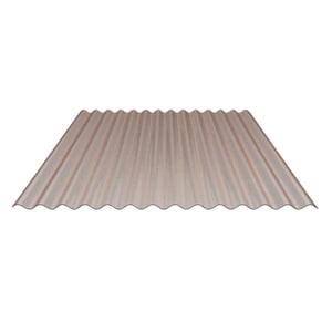 Polycarbonaat golfplaat 76/18, 2,80 mm, brons, vrijstaand
