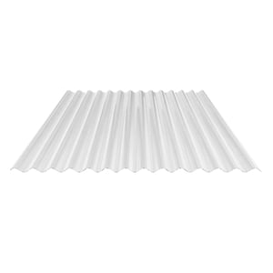 Polycarbonaat golfplaat 76/18, 2,80 mm, helder, van bovenaf op neutrale achtergrond