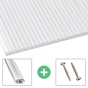 Polycarbonaat kanaalplaat | 16 mm | Profiel A4 | Voordeelpakket | Plaatbreedte 98 cm | Opaal wit | X-Structuur | Breedte 9,13 m | Lengte 2,00 m