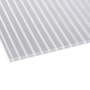 Polycarbonaat kanaalplaat | 16 mm | Breedte 98 cm | Helder | UV-wering 2-zijdig | Brede kanalen | 3,00 m