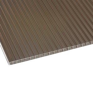 Polycarbonaat kanaalplaat | 16 mm | Breedte 98 cm | Brons | UV-wering 2-zijdig | 3,00 m