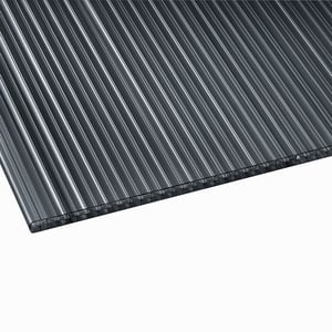 Polycarbonaat kanaalplaat | 16 mm | Breedte 98 cm | Grafiet | X-Structuur | 2,00 m