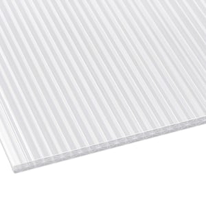 Polycarbonaat kanaalplaat | 16 mm | Breedte 1,20 m | Opaal wit | X-Structuur | 2,50 m