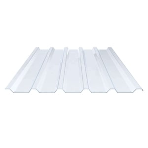 PVC damwandplaat | 207/35 | 1,50 mm | Helder, licht blauw getint | 2,00 m