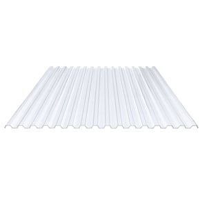PVC damwandplaat | 70/18 | 1,30 mm | Helder, licht blauw getint | 3,00 m