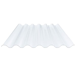 PVC golfplaat 177/51, 1,40 mm, transparant met lichte blauwe tint, vrijstaand
