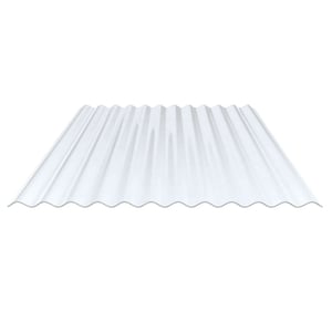 PVC golfplaat | 76/18 | 1,30 mm | Helder, licht blauw getint | 2,00 m