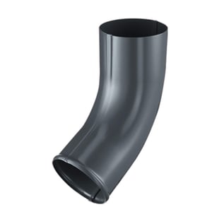 Afvoerbuisbocht van staal, antracietgrijs (RAL 7016), 50 µm polyurethaan coating, Niagara